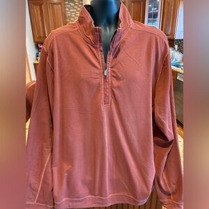 Tommy Bahama Burnt Orange Quarter-Zip Pullover